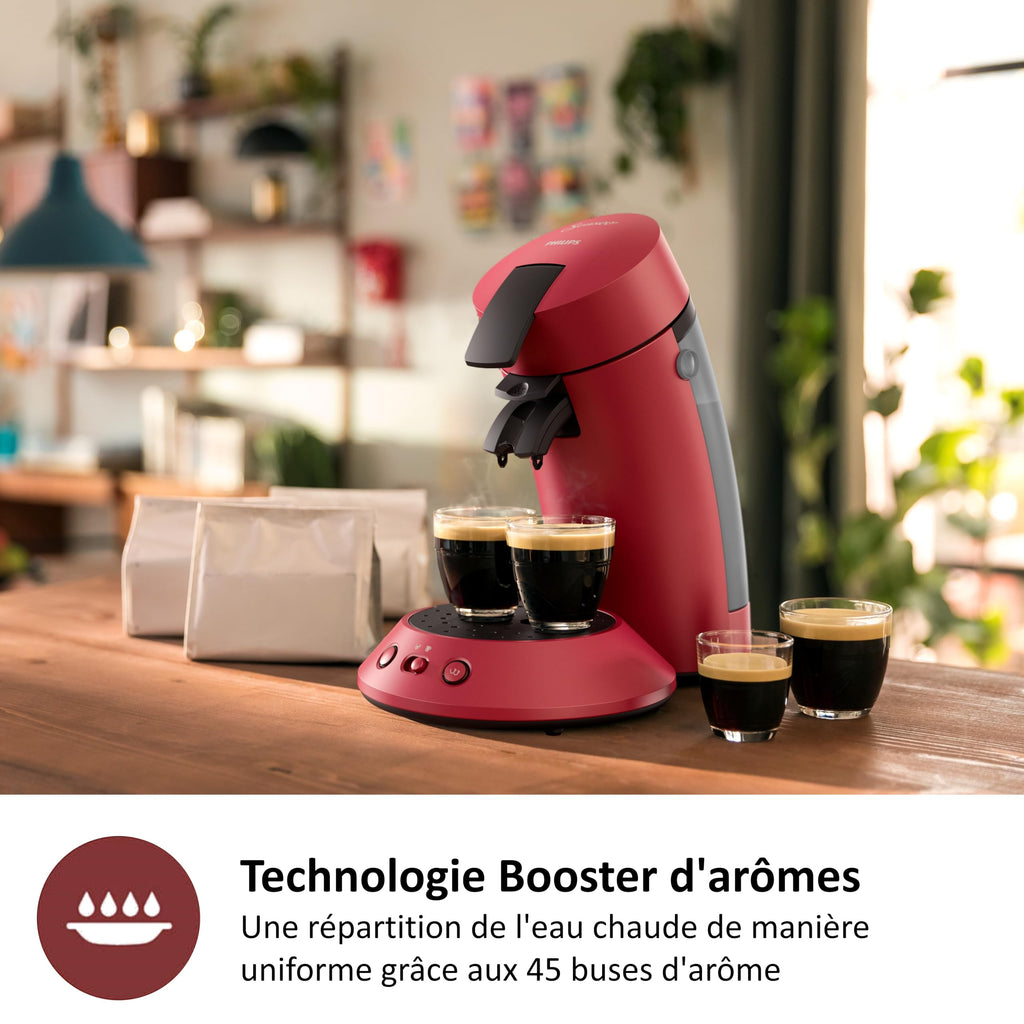 SENSEO Original Plus Machine à Café à Dosettes, Rouge CSA210/91