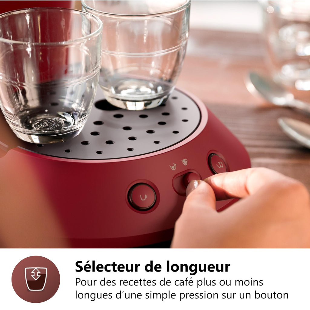 SENSEO Original Plus Machine à Café à Dosettes, Rouge CSA210/91